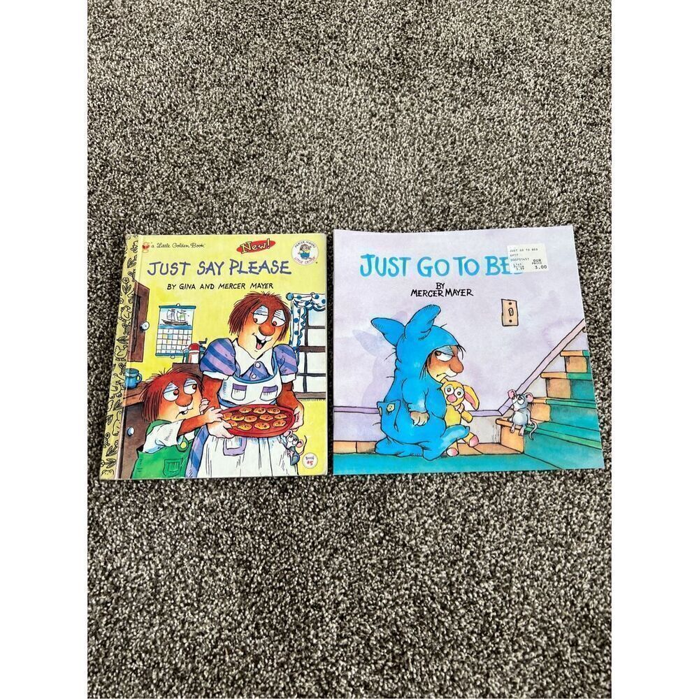 Set of 2 Mercer Mayer books- Just say Please and Just go to Bed